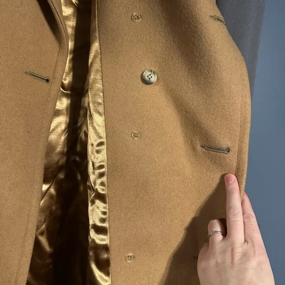 Men's Tan Double-Breasted Coat